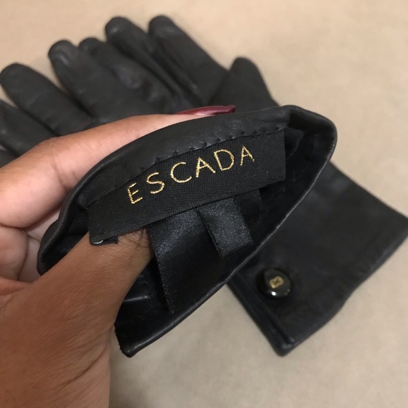 ESCADA — signature button Leather Gloves - Picture 5 of 8